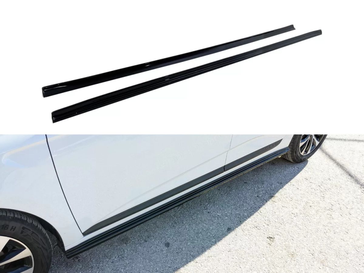 Renault Clio V  (2019-2022) - Kit baghete praguri laterale Negru Lucios