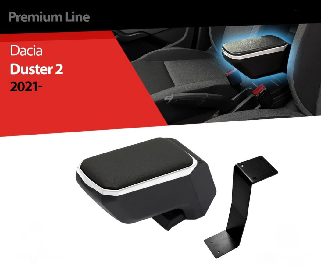 Duster II facelift (2021-2024) - Cotiera Premium - negru cu argintiu