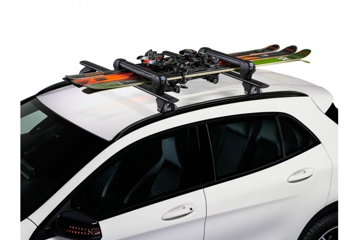 Suport pentru 4 perechi schiuri cu prindere pe bare transversale - Cruz Ski Rack Dark 4