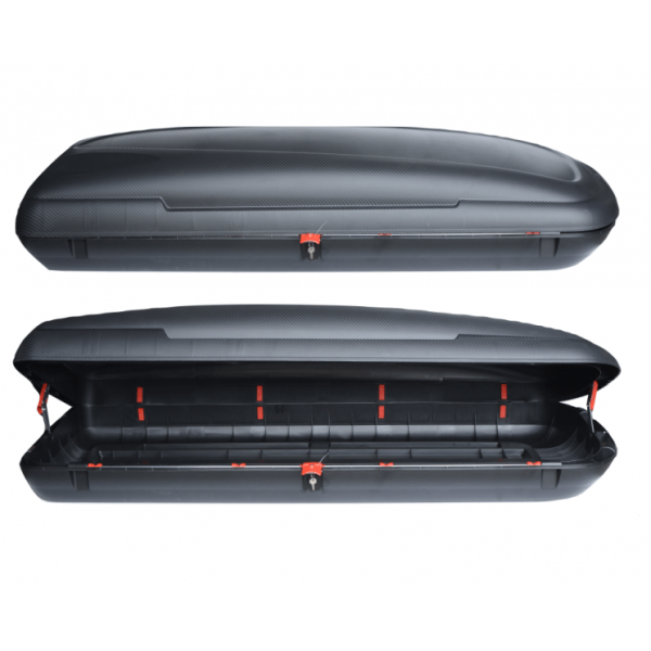 Cutie de transport Carbon Look 400L volum, Neagra, 169x79x37