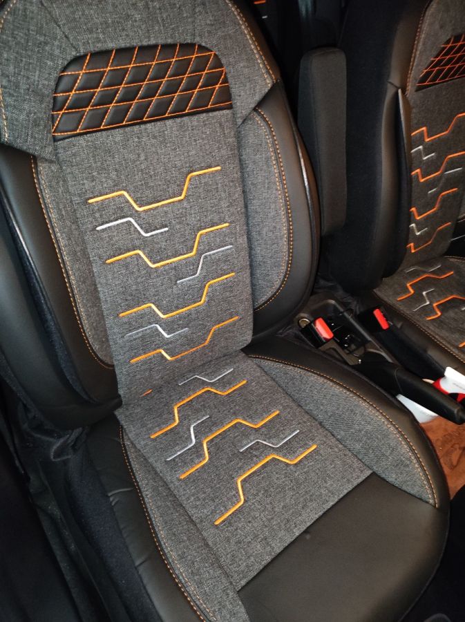 Sandero III / Stepway III - Set Huse scaune Paris - realizate pentru Sandero si compatibile cu cotiera