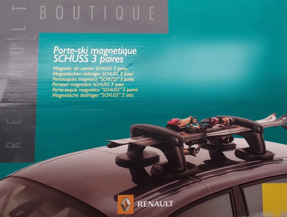 Dacia - Suport schi pentru 3 perechi cu prindere magnetica (Dacia Original)