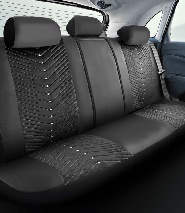Sandero III / Stepway III - Set Huse scaune Dubai Negru - realizate special pentru Sandero 