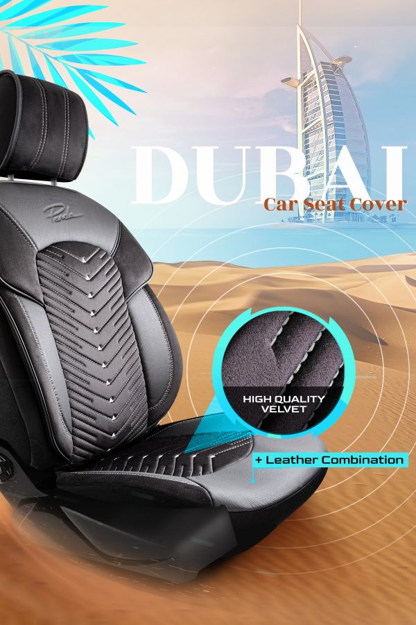 Duster II (2019-2024) - Set Huse scaune Dubai Negru - realizate special pentru Duster