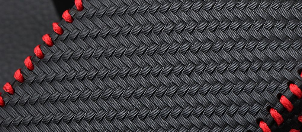 Renault Kadjar/ Koleos/ Megane IV - Husa din piele pentru chei cu aspect de fibra de carbon