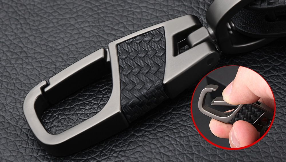 Duster II (2018-2021) - Husa din piele pentru chei cu aspect de fibra de carbon