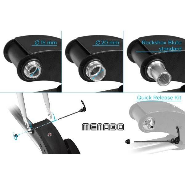 Suport bicicleta Menabo Pro Tour cu prindere pe bare transversale de furca