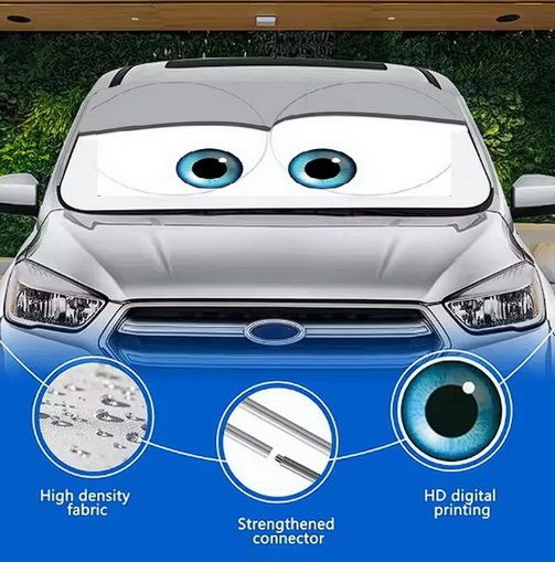 Parasolar pliabil pentru parbriz - Cartoon eyes