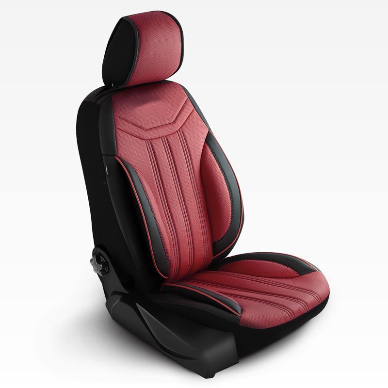 Duster II (2018-2024) - Set huse scaune Miami Bordo Edition - realizate special pentru Duster si compatibile cu cotiera laterala