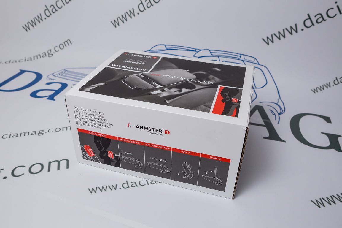 Duster II (2018-2024) - Cotiera Neagra Premium cu buzunar portabil 