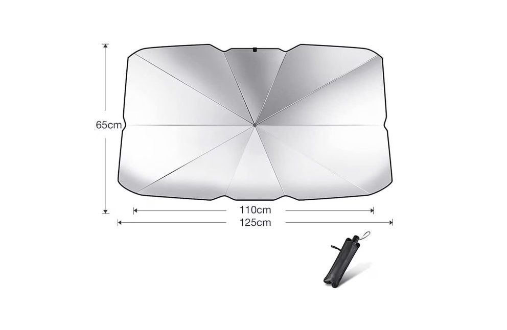 Duster/Bigster - Parasolar pliabil tip umbrela pentru parbriz