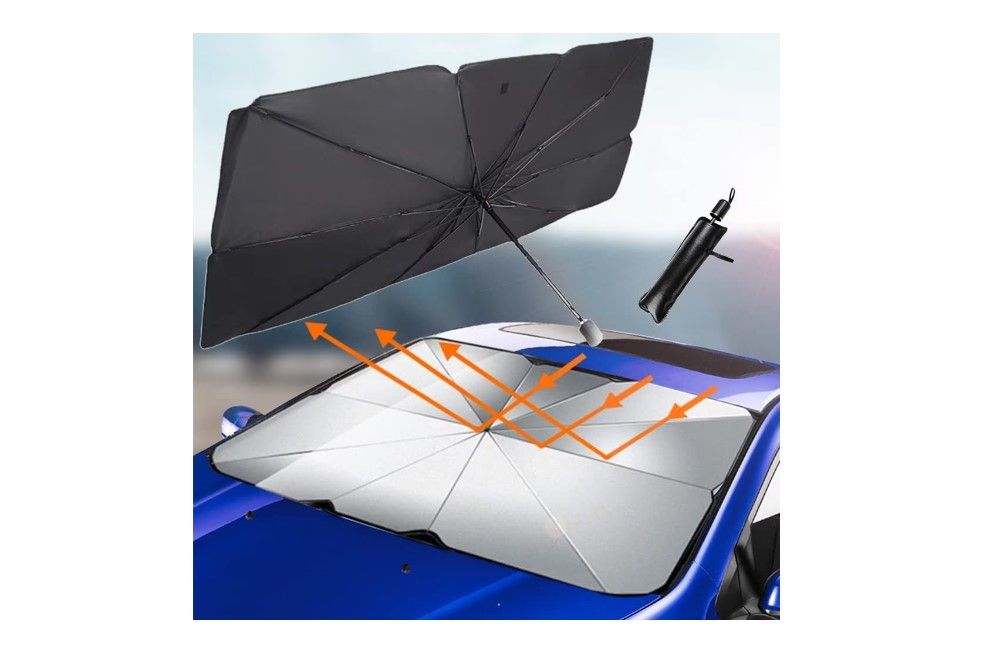 Duster/Bigster - Parasolar pliabil tip umbrela pentru parbriz
