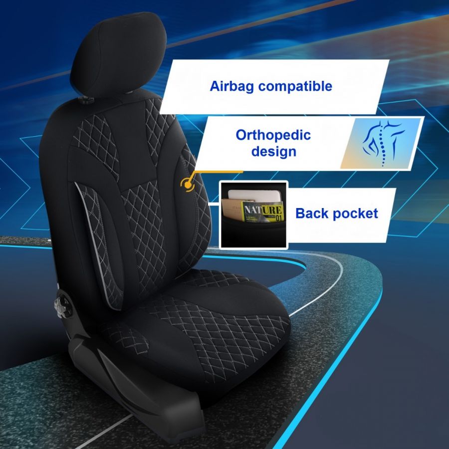 Sandero III / Stepway III - Set Huse scaune Siena - realizate special pentru Sandero 