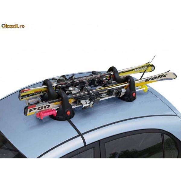 Suport schi Menabo Himalaya cu prindere magnetica, 2 perechi ski + bete