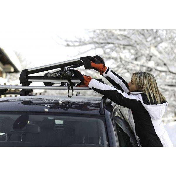 Suport schi snowboard Menabo Frozen Plus pe bare transversale, 6 perechi ski / 4 snowboard