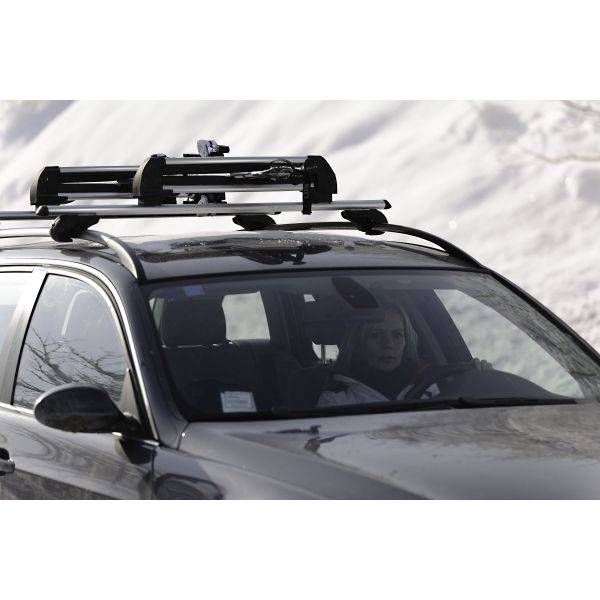Suport schi snowboard Menabo Frozen Plus pe bare transversale, 6 perechi ski / 4 snowboard