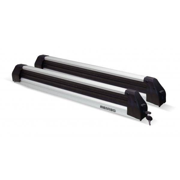 Suport schi snowboard Menabo Silver Ice pe bare transversale, 6 perechi ski / 4 snowboard