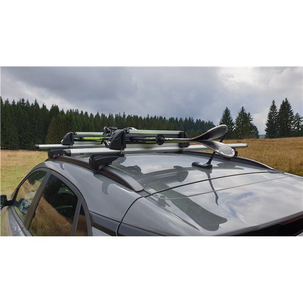 Suport ski snowboard Menabo White Bear 4 pe bare transversale, 4 perechi ski / 2 snowboard
