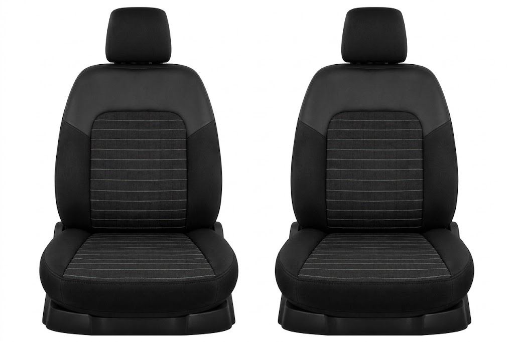 Bigster (2025-2026) - Huse scaune CITY Negru - piele ecologică și textil 