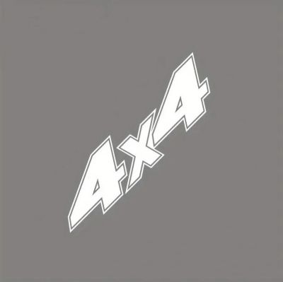 Sticker "4x4" - alb