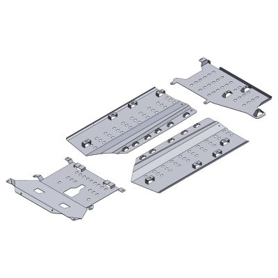 Duster III (2024-) / Bigster (2025-) - Set scuturi din aluminiu REDUST - 4x2 - Argintiu