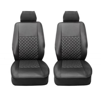 Duster II (2018-2024) - Huse de scaun DELUXE Piele Neagra -compatibile cu cotiera laterala 