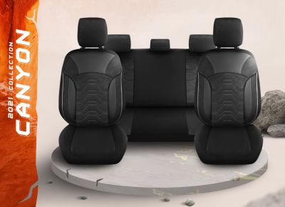 Duster II (2018-2024) - Set Huse scaune Canyon - realizate special pentru Duster si compatibile cu cotiera laterala