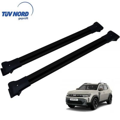 Duster III (2024-2025) - Set Bare de pavilion transversale Elegance - Negru (Certificare TUV)