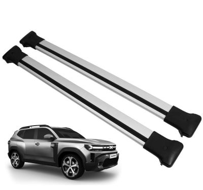 Duster III (2024-2025) - Set Bare de pavilion transversale Elegance - Argintiu (Certificare TUV)