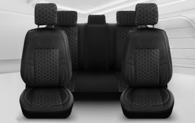 Duster I (2014-2017) - Set Huse scaune Editie Black din Piele Premium - realizate pentru Duster 
