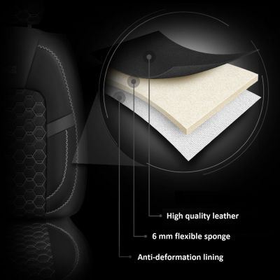 Duster II (2018-2021) - Huse scaune Editie Prestige din Piele - realizate pentru Duster si compatibile cu cotiera