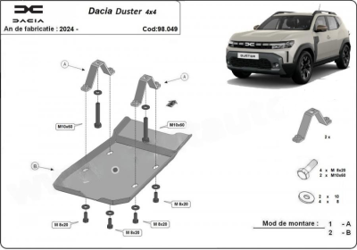 Duster III (2024-prezent) - Scut metalic pentru diferential pentru Duster III 4x4