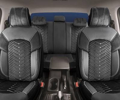 Sandero III / Stepway III - Set Huse scaune Dubai Negru - realizate special pentru Sandero 