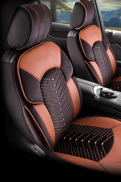 Duster II (2019-2024) - Set Huse scaune Dubai Bronz - realizate special pentru Duster