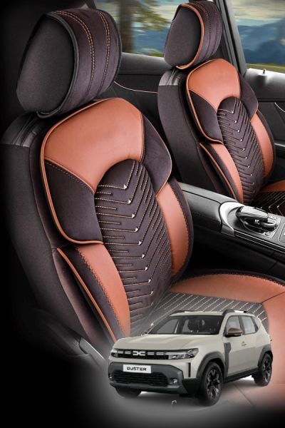 Duster III (2024-2025) - Set Huse scaune Dubai Bronz - realizate special pentru Duster 3
