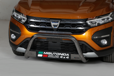 Sandero Stepway III (2021-2025) - Premium Bullbar black- 63mm -Certificat de omologare europeana pentru circulație rutiera inclus (CEE)