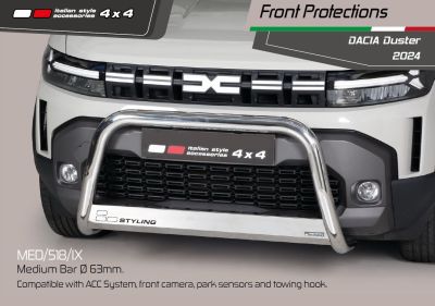 Duster III (2024-2025) - Premium Bullbar - 63mm -Certificat de omologare europeana pentru circulație rutiera inclus (CEE)