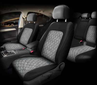 Duster II (2018-2021) - Huse scaune Editie Prestige din Piele - realizate pentru Duster si compatibile cu cotiera