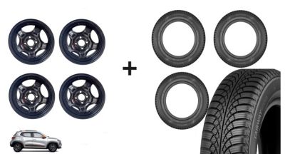 Dacia Spring - Set pt iarna jante otel 165/70 R14 81T si anvelope