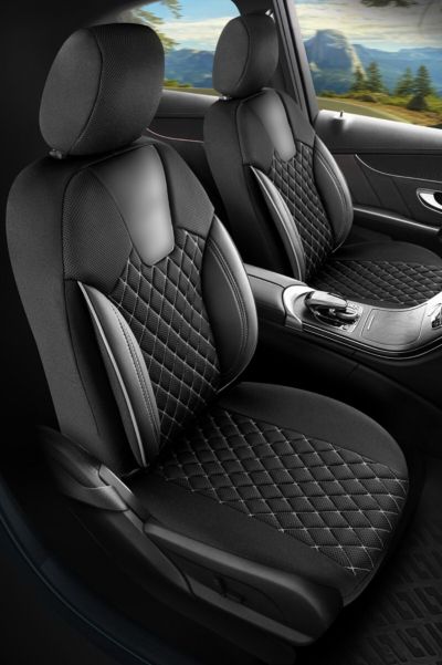 Sandero III / Stepway III - Set Huse scaune Roma - realizate pentru Sandero si compatibile cu cotiera