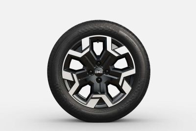 Sandero III / Stepway III / Jogger  - Janta din aliaj TAMIA 16" negru & argintiu (6,5 J16 4 45) (Dacia Original) - 1 bucata