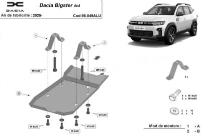 Dacia Bigster - Scut din aluminiu pentru diferential pentru Bigster 4x4