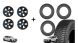 Sandero III / Stepway III / Logan III  - Set pt iarna jante aliaj 205/60R16 si anvelope - Mahalia Black