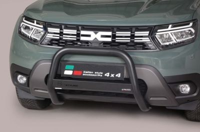 Duster II (2021-2024) - Premium Bullbar black - 63mm -Certificat de omologare europeana pentru circulație rutiera inclus (CEE)
